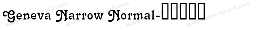 Geneva Narrow Normal字体转换